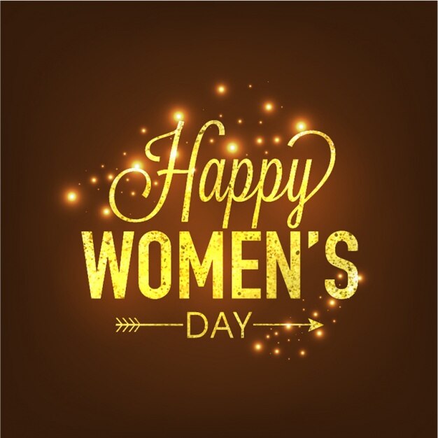 Women's day background with shiny shapes
