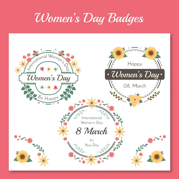 Women's day badge collection