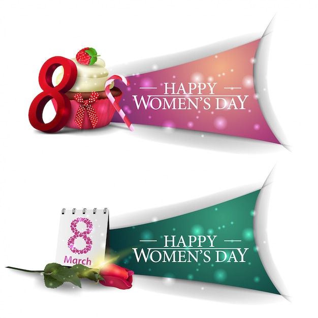 Women's day banners
