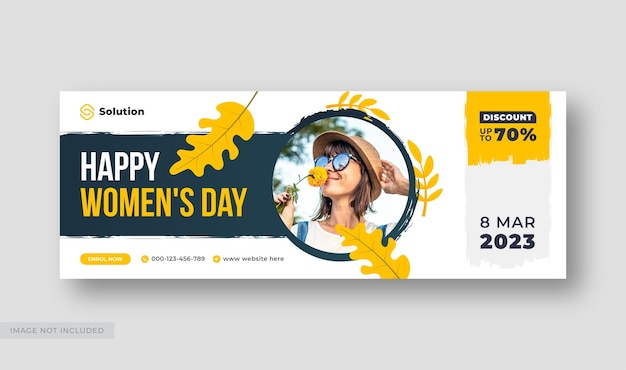 Women's day Facebook cover, social media, web banner template