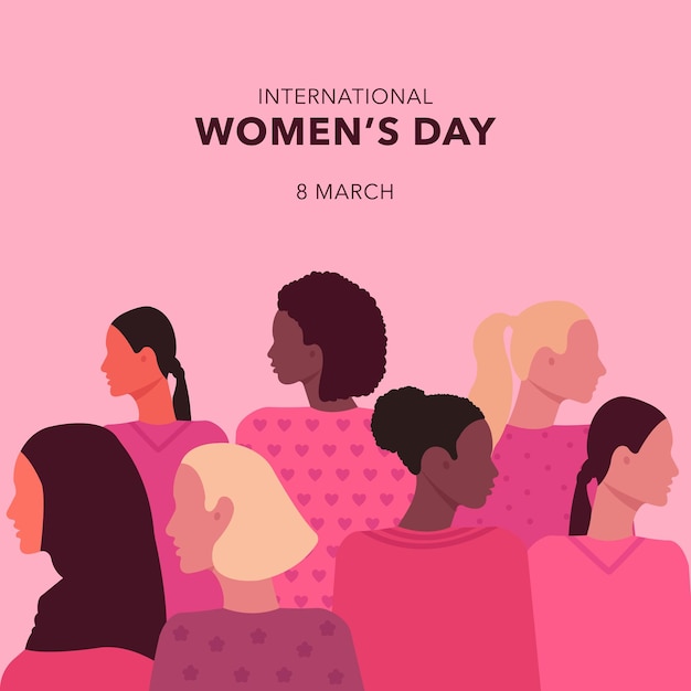 Vector women's day in flat design