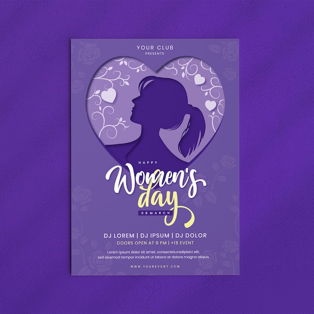 Women's day flyer template