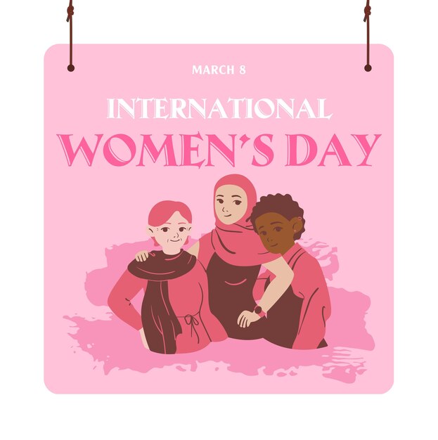 Vector women's day, illustration, clipart,