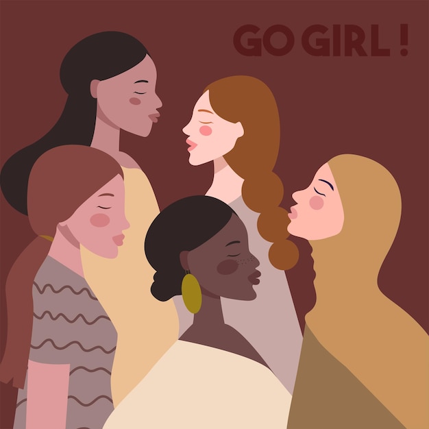 Women's day illustration concept in flat