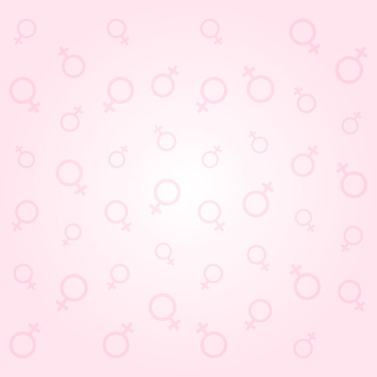 Vector women's day symbol pink background