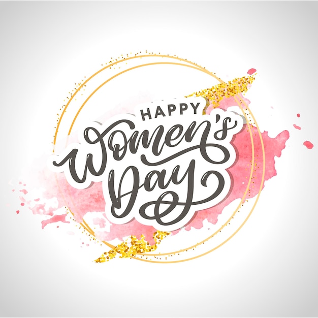 Women's day typographic card illustration