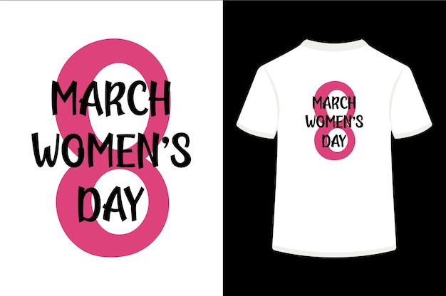 Women's day unique and creative typography design vector