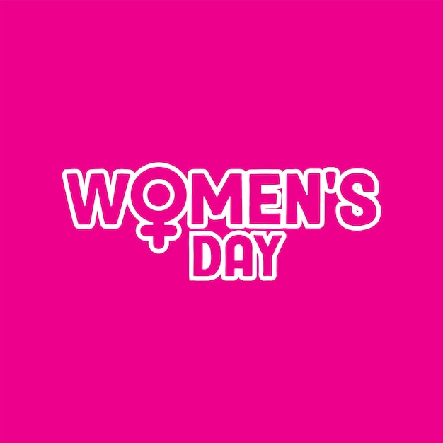 Women's Day Vector social media post on a pink background