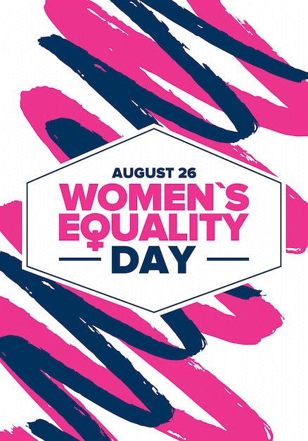 Women's Equality Day in United States Female holiday Women right history Feminism concept Vector