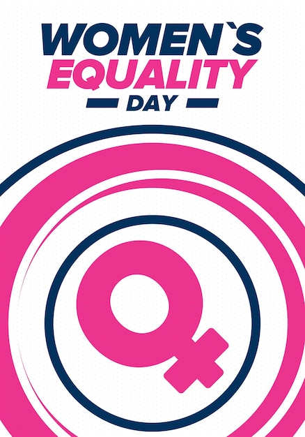 Women's Equality Day in United States Female holiday Women right history Feminism concept Vector