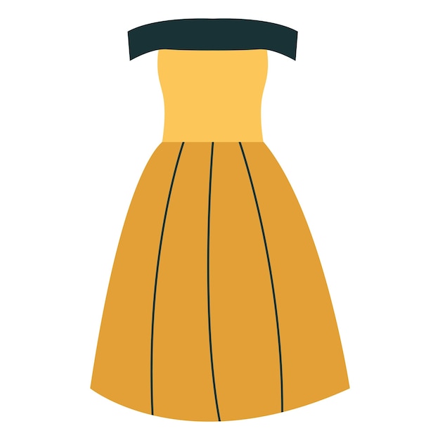 Иконка женского вечернего платья Векторная иллюстрация