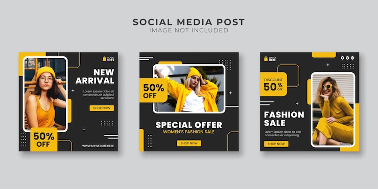 Vector women's fashion sale social media and instagram post template