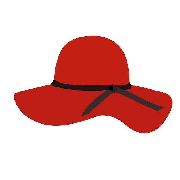 Premium Vector | Women's hat red