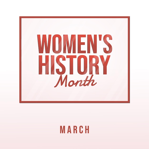 Vector women's history month card poster template