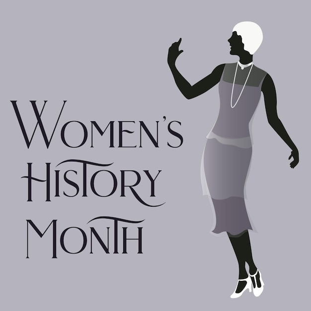 Women's History Month vector illustratie afbeelding