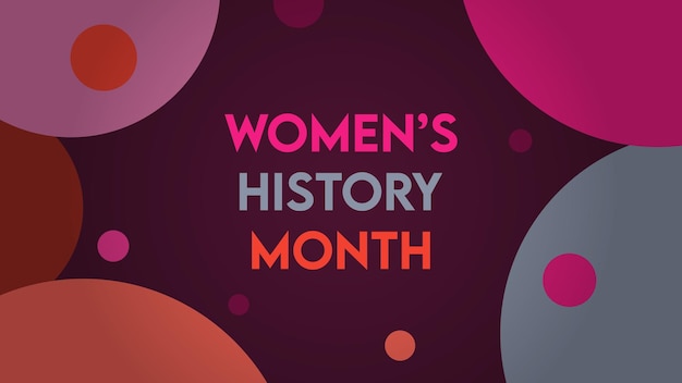 Women's History Month Vrouwendag viering achtergrondontwerp op 8 maart Vectorillustratie met kopie ruimte