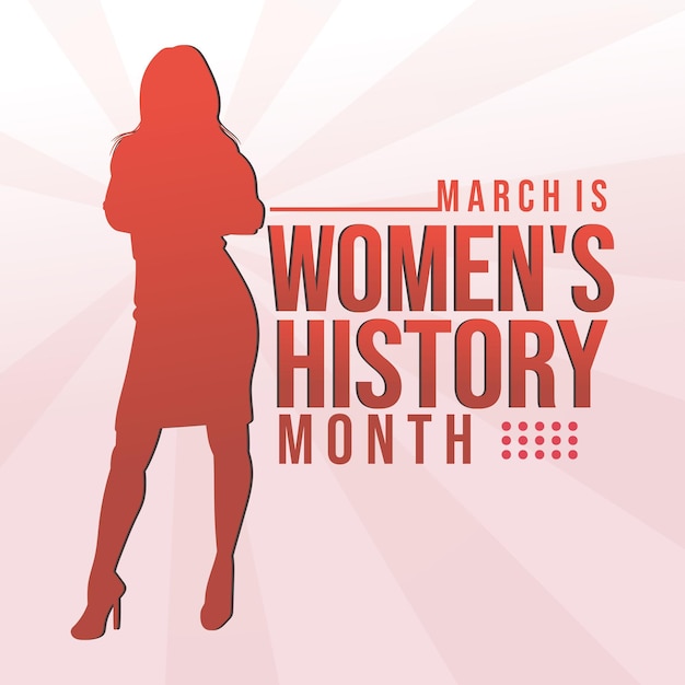 여성 역사의 달 여성의 날 포스터