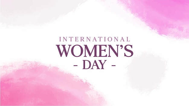 ピンクの織り目加工の背景に女性の国際デー