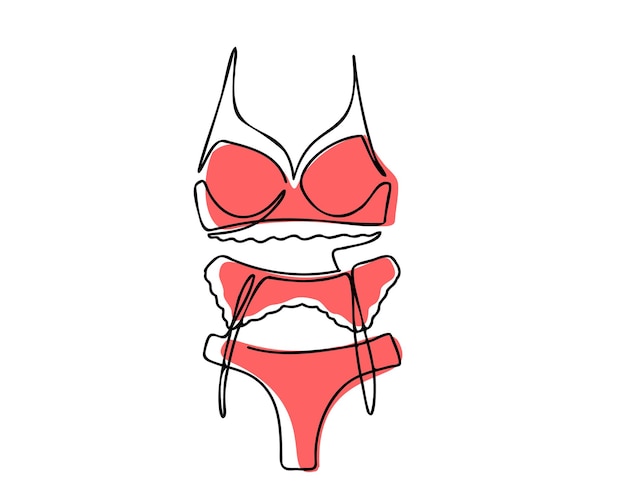 Premium Vector  Female underwear collection in hand drawn doodle