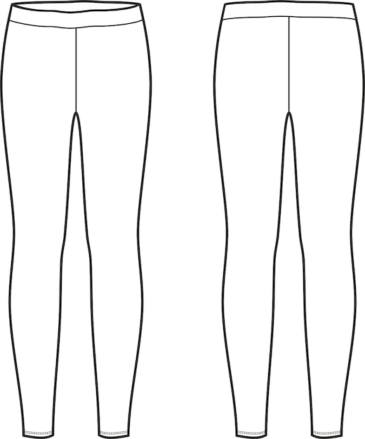 Premium Vector  Women's leggings fashion cad vector illustration