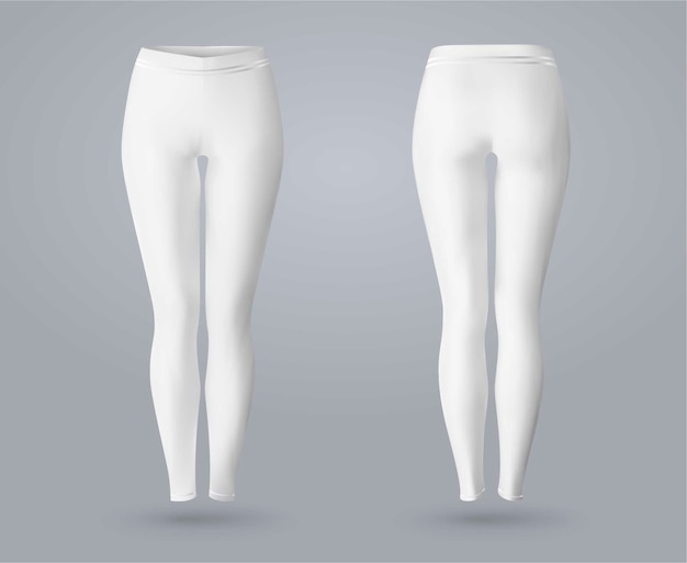 Women’s leggings in front and back view.