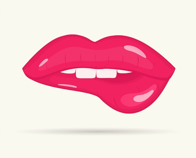 Premium Vector | Women's lip on white background