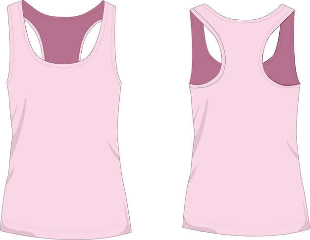 Vector women's tank top vector file