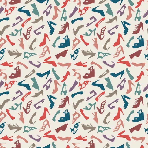 Women shoes seamless pattern