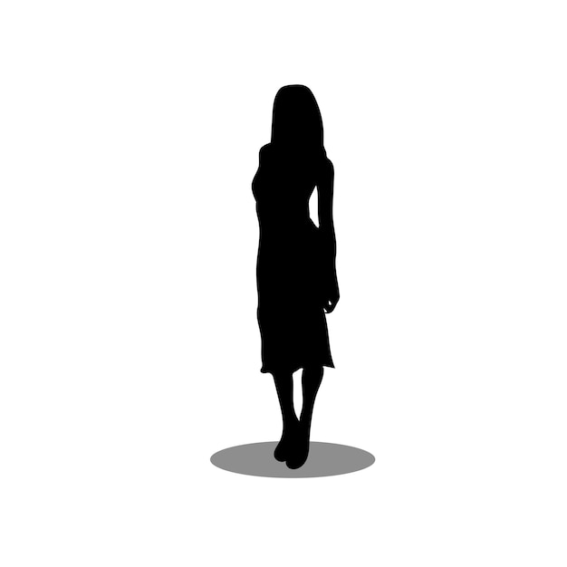 Vettore illustrazione della silhouette femminile