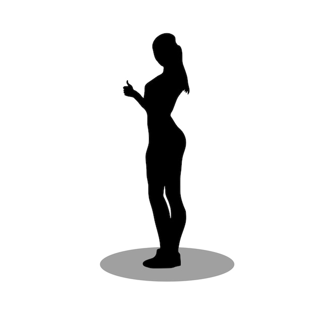 Vettore di silhouette femminile