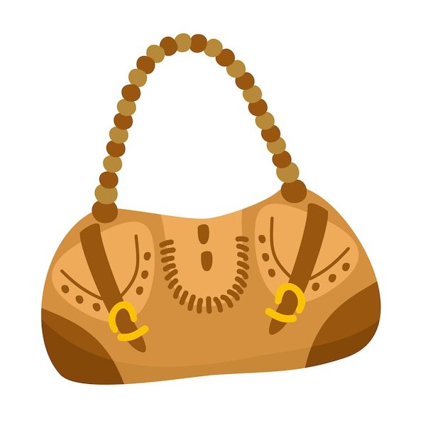 Women small elegant handbag vector isolated illustration