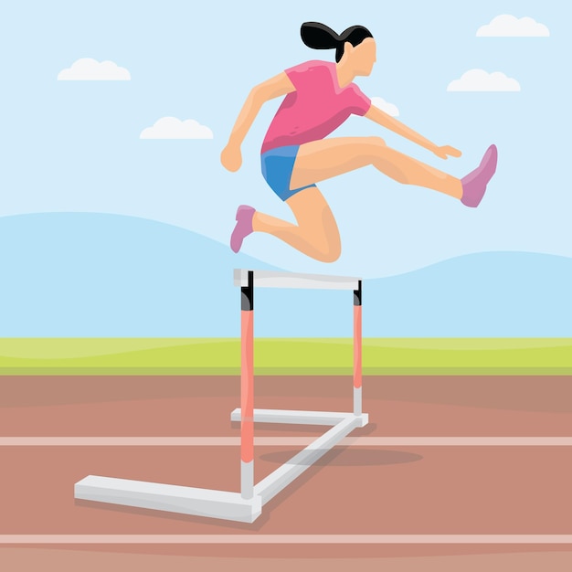 women sport athletics hurdles barrier running