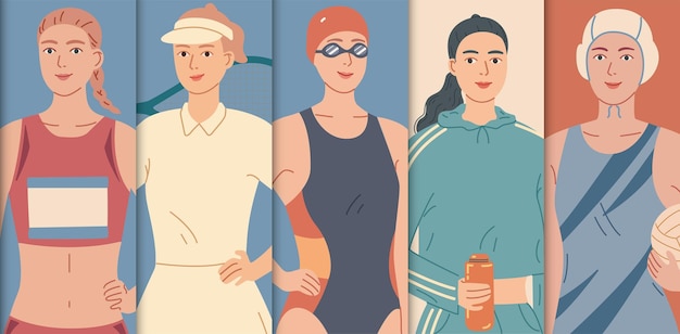 Women sport Diverse sportswomen Portraits of female athletes