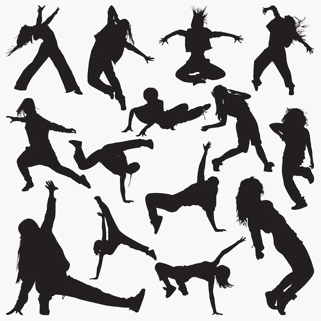 women street dance Silhouettes