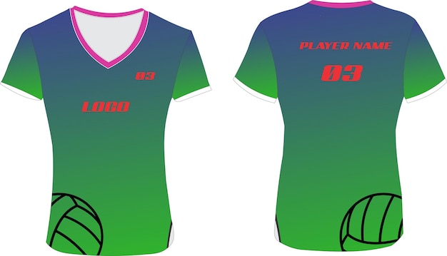 Women Sublimated Volleyball Jersey mock ups