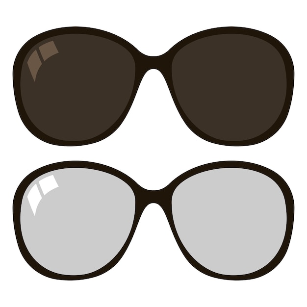 Women sunglasses and glasses vector cartoon illustration isolated on a white background