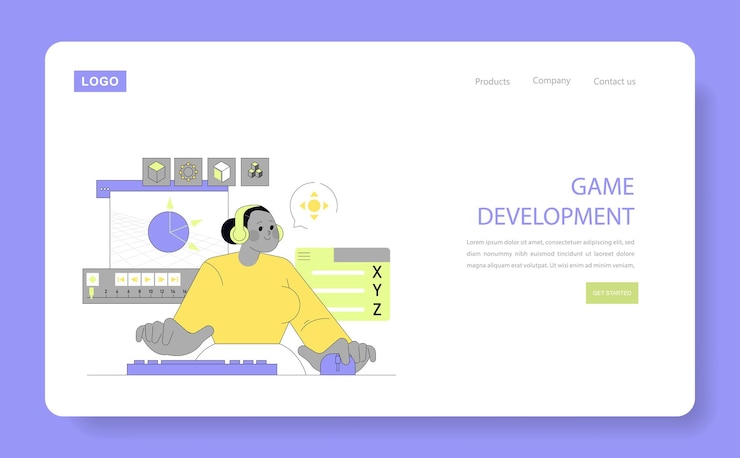 Vector women in technology flat vector illustration