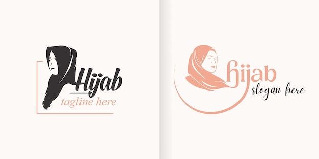 Women veil Beauty Vector Logo Template