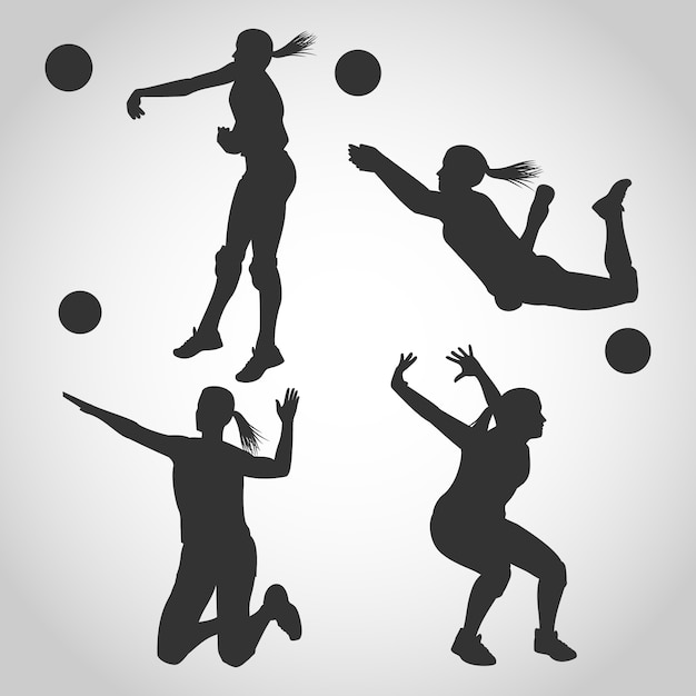 Women Volleyball Player Silhouette