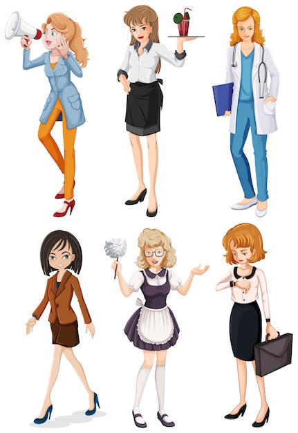 Women with different professions