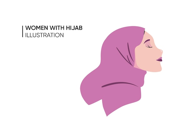 Vettore donne con hijab