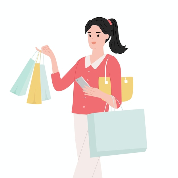 women with shopping bag