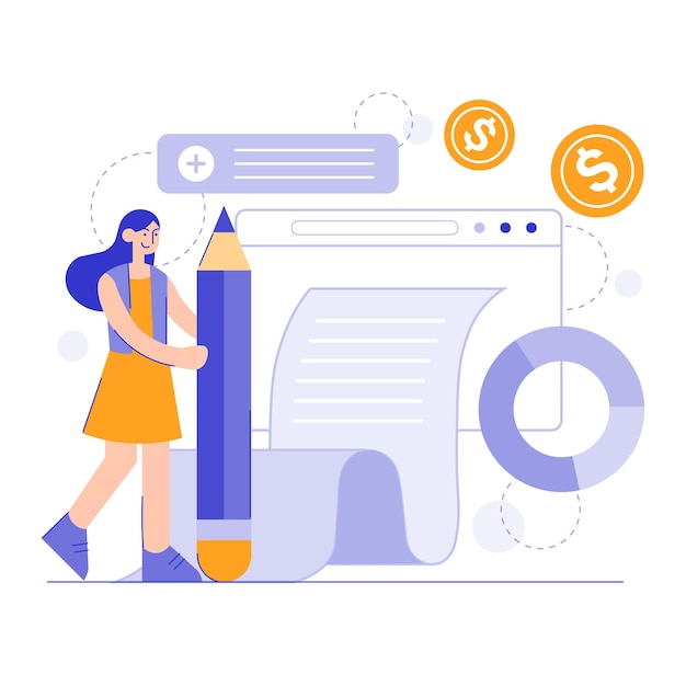 women working financial vector illustration