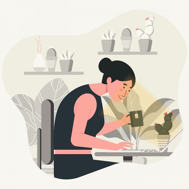 Women on workspace