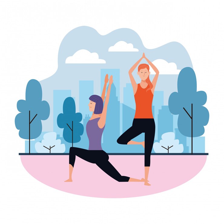 Vector women yoga poses