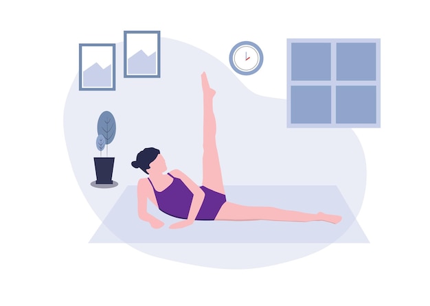 Women in yoga vector illustration