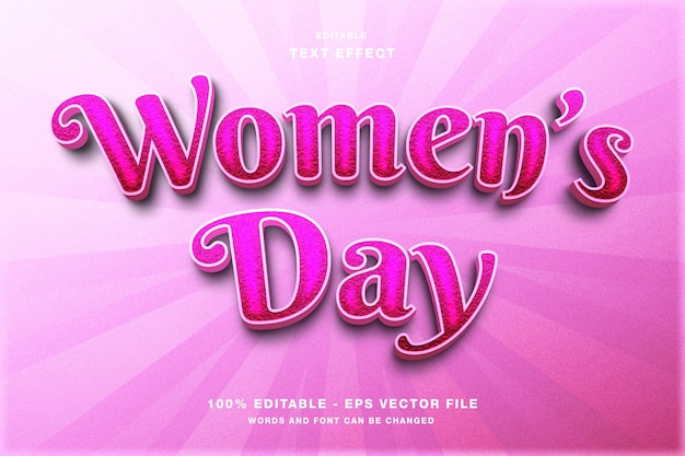Vector women39s day editable text effect