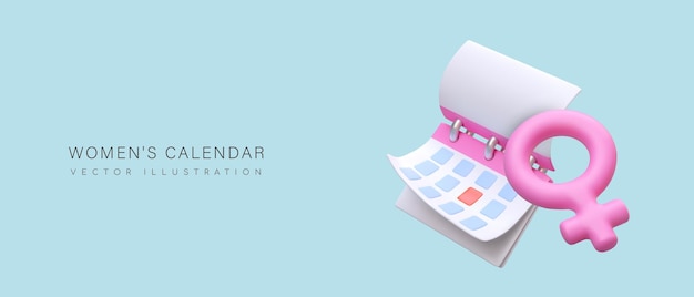 Womens calendar Menstrual cycle tracking Marks in calendar about period