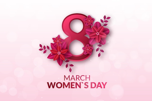 Womens day 8th march greeting card design