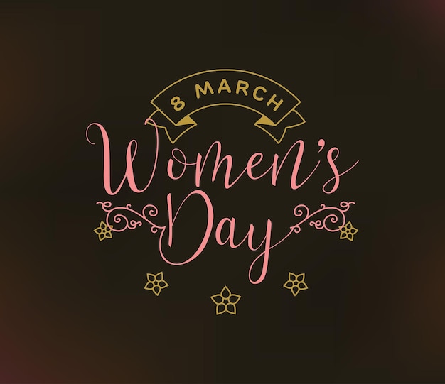 womens day background typography template